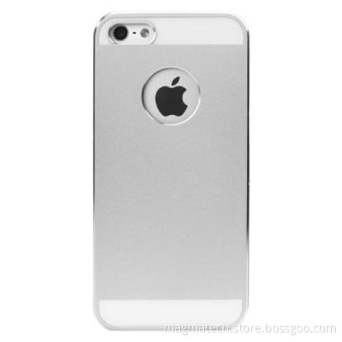 Aluminum+PP Case for iPhone 5/5S, Attractive Design, Anti-scratch, Various Colors Available, Silver